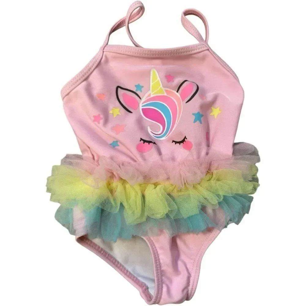 Baby Girls Wonder Nation Unicorn One Piece Tutu Swimming Bathing Suit - Sz 3-6 m